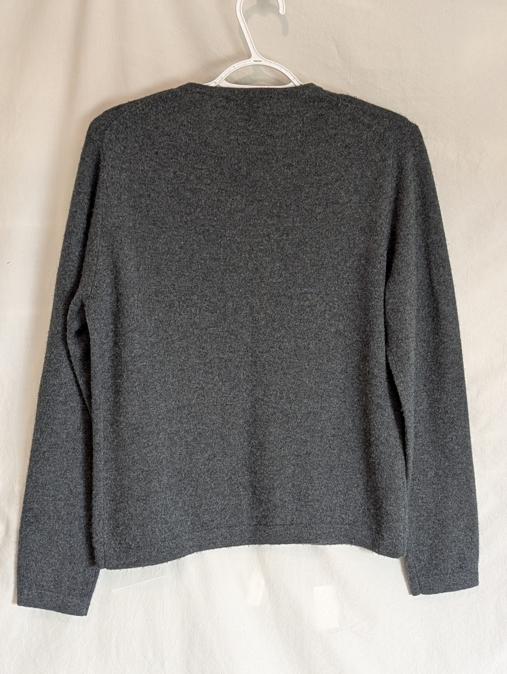Lord & Taylor Gray Cashmere Cardigan Sweater Size M - Picture 2 of 7